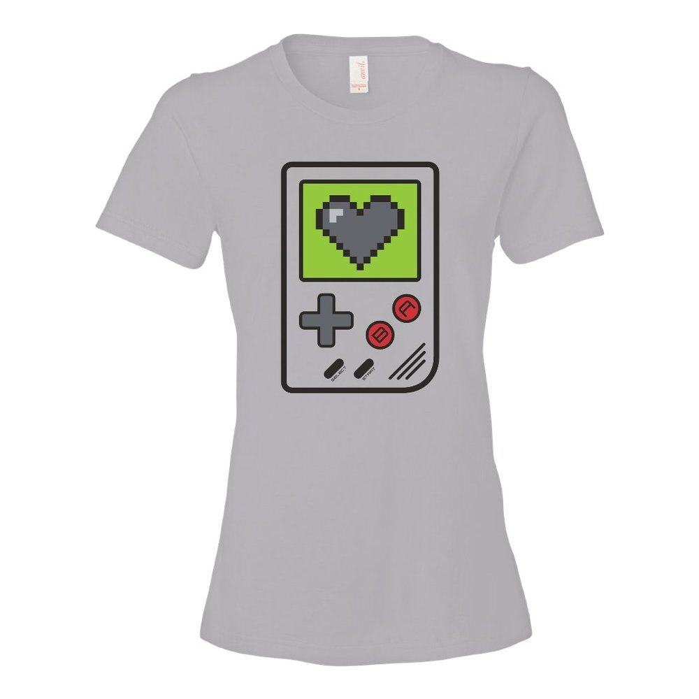 Retro 8Bit Gamer at Heart Ladies Shirt